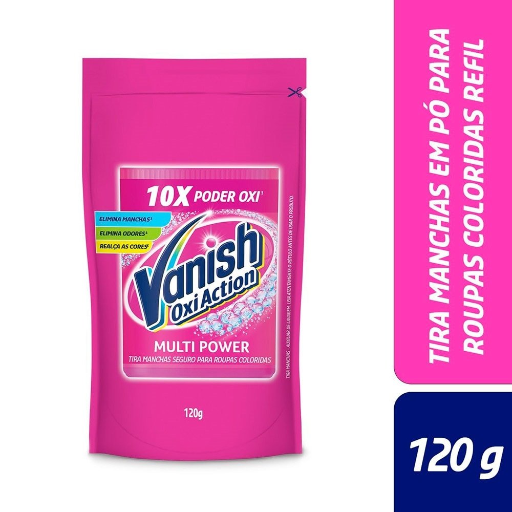 Alvejante Vanish Sem Cloro Poder Oxigênio 120g Embalagem com 6 Unidades