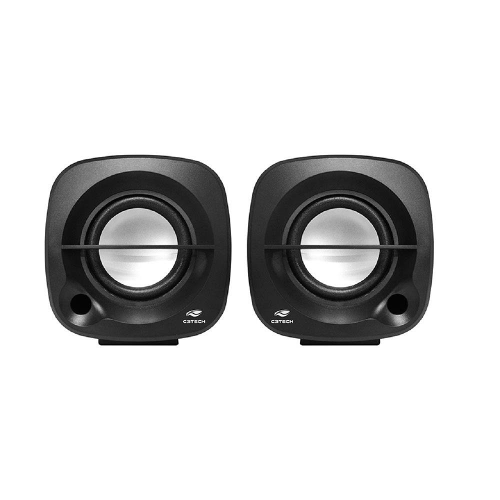 Caixa De Som C3tech Sp-303Bk, Speaker 2.0, P2 3.5Mm, Usb, Preto