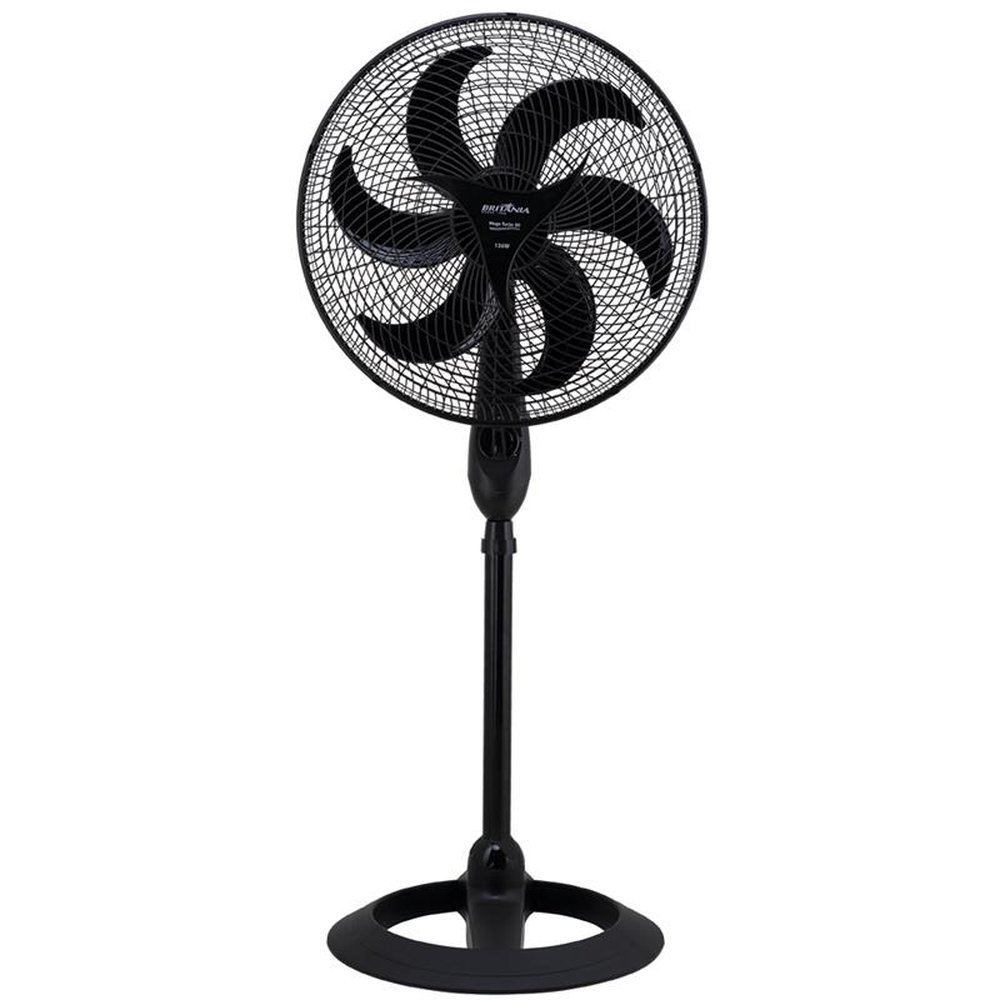 Ventilador de Coluna Britânia Mega Turbo Six 50cm, 3 velocidades, Preto 110V