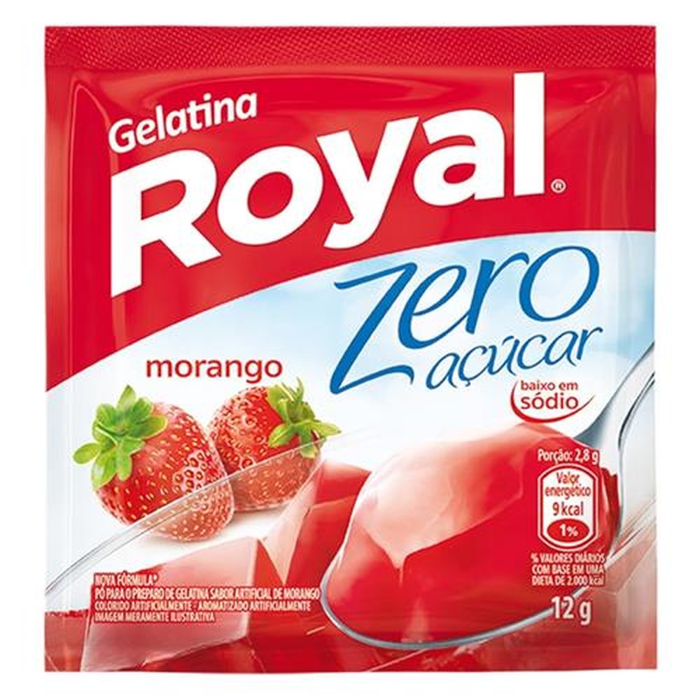 Gelatina Morango Zero Royal 12g