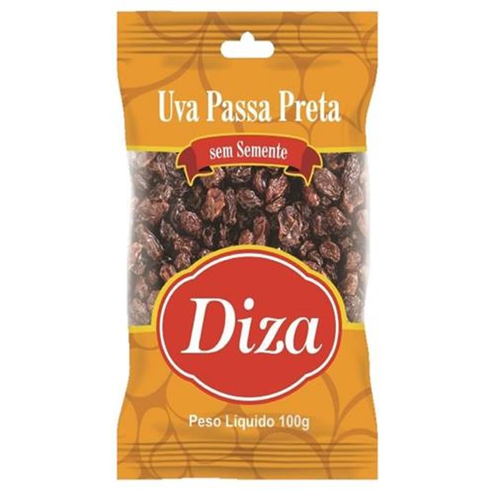 Uva Passa s/semente Preta Sache 100g - Caixa com 24 Unidades