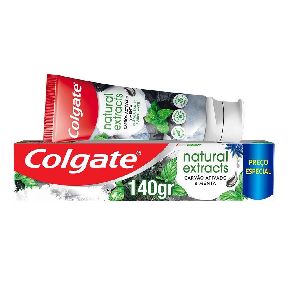 Creme Dental Colgate Natural Extracts Carvão Ativado 140g