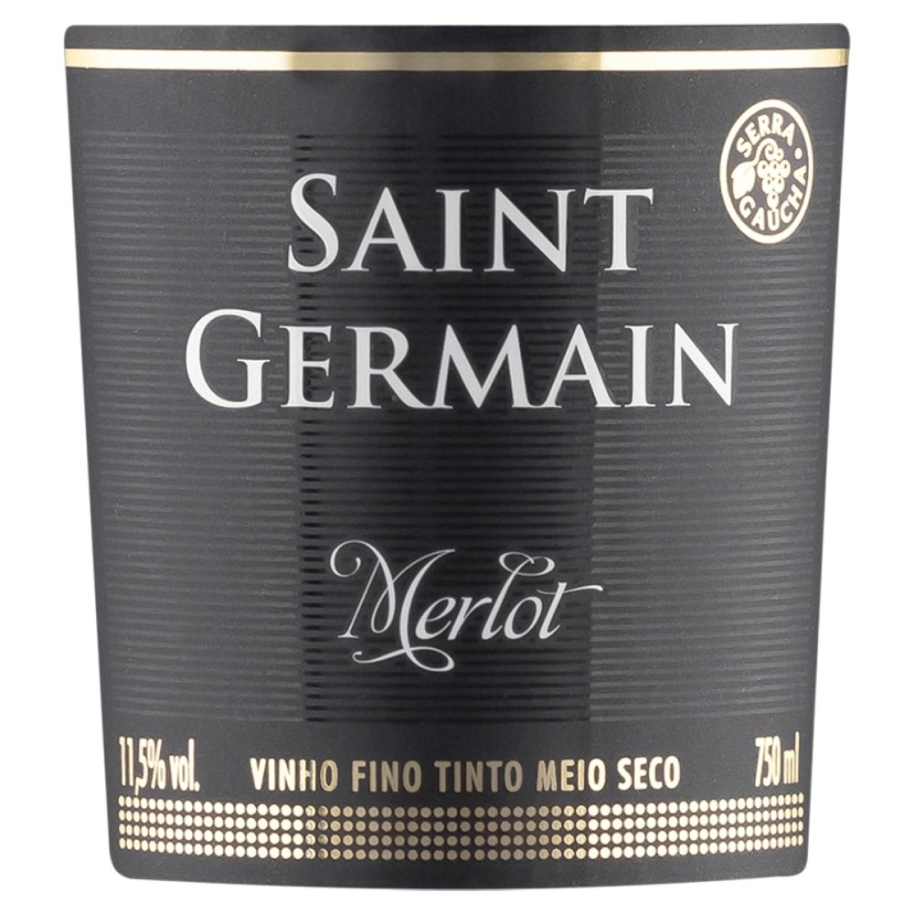 Vinho Saint Germain Merlot Tinto Demi Meio Seco 750ml