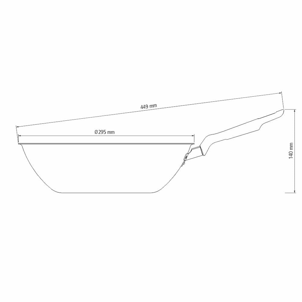 Frigideira Wok Tramontina Loreto, 28cm, Vermelha