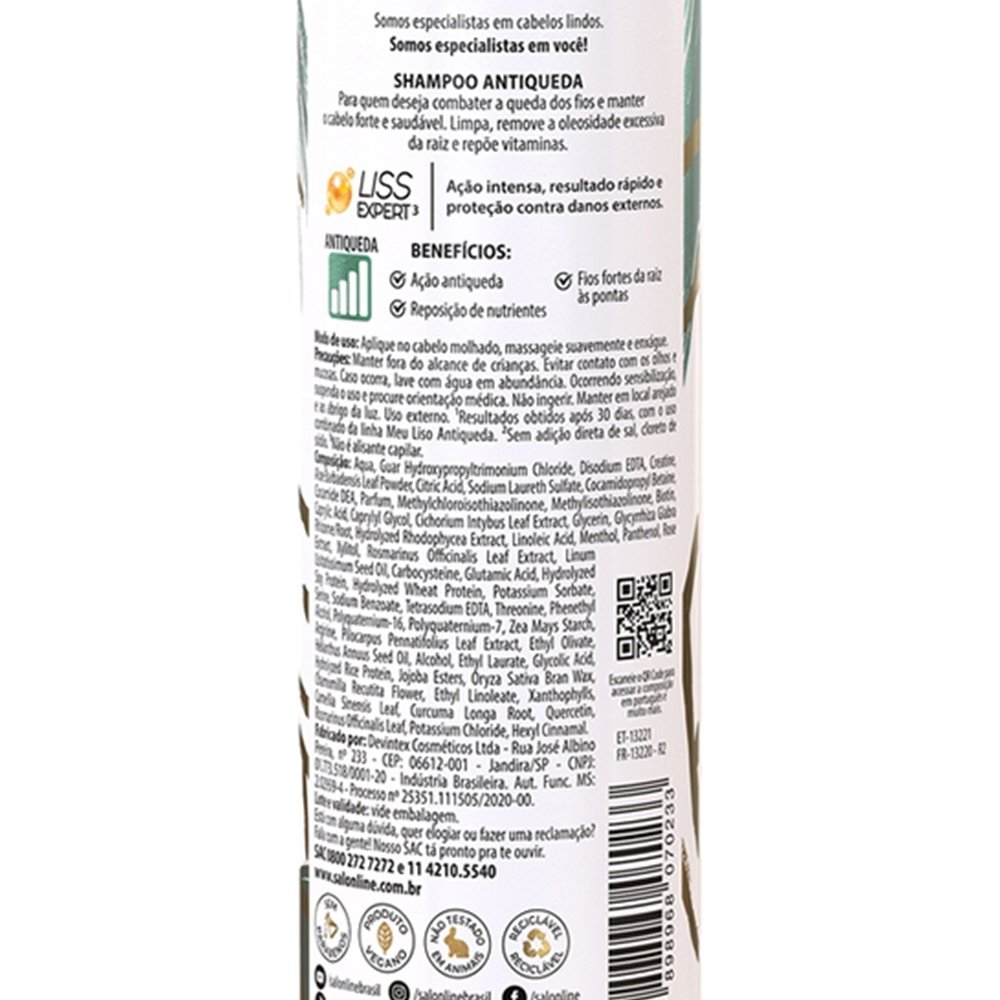 Shampoo Salon Line Meu Liso Antiqueda Jaborandi 300ml