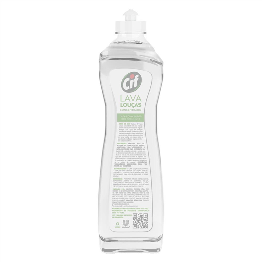 Lava Louças Concentrado Cif 420Ml Limão