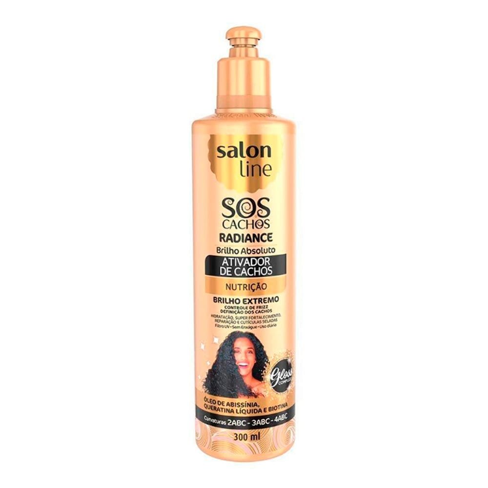 Creme Ativador de Cachos  Salon Line Sos Radiance Brilho Absoluto 300ml