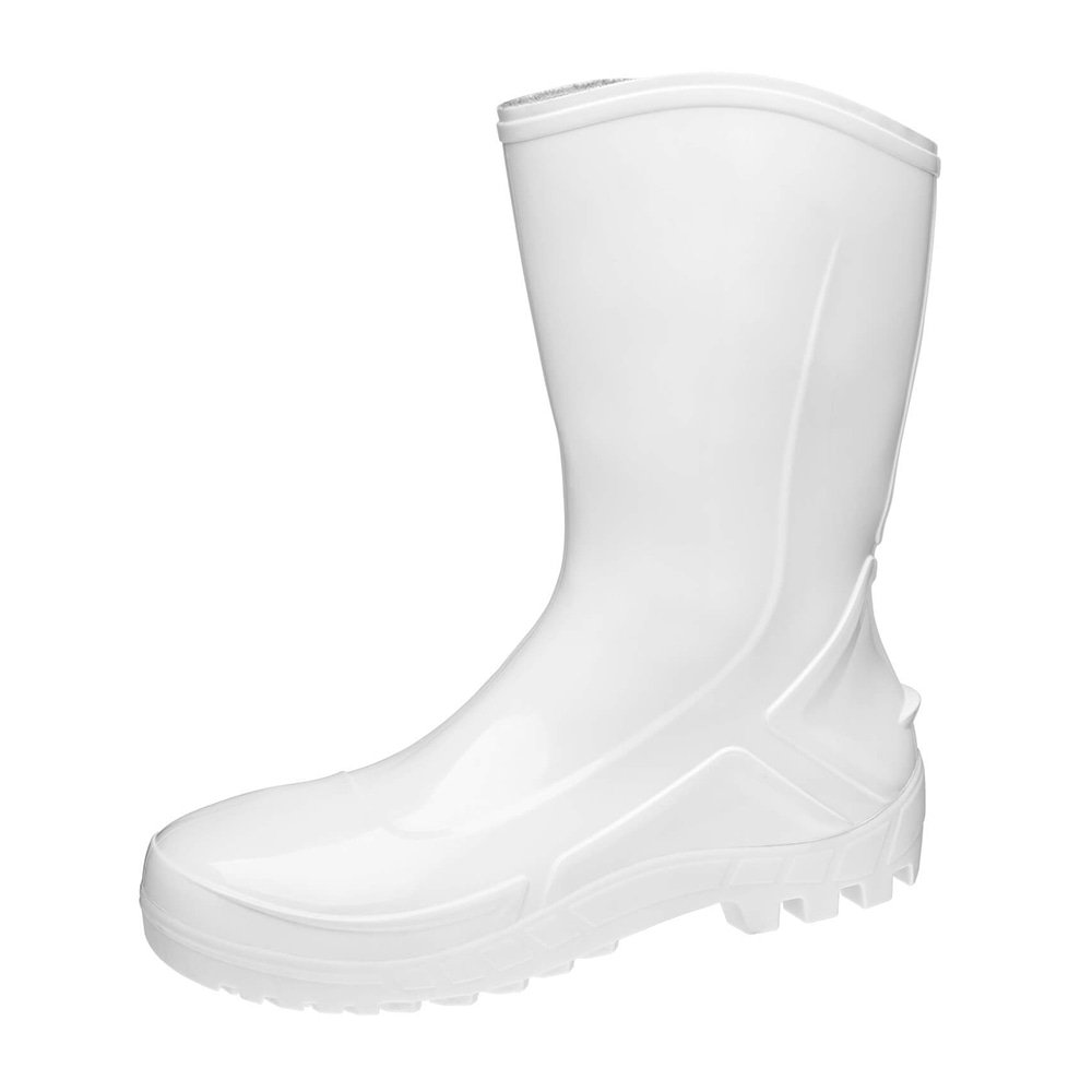 Bota PVC Vulcaflex CA42291 Branca Cano Médio 27cm sem Meia 38
