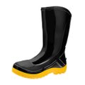 Bota PVC Vulcaflex CA42291 Preta Solado Amarelo Cano Médio 27cm sem Meia 38