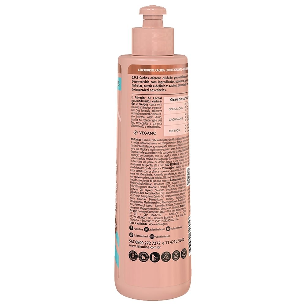 Creme Ativador De Cachos Salon Line Leve 300ml