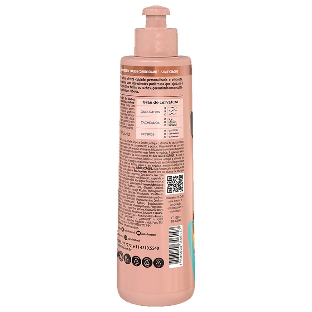 Creme Ativador De Cachos Salon Line Leve 300ml