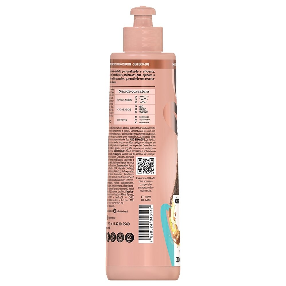 Creme Ativador De Cachos Salon Line Leve 300ml