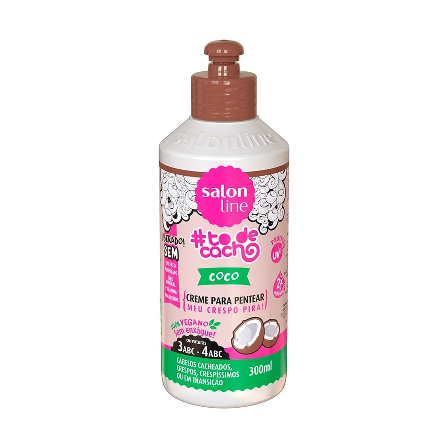 Creme p/ Pentear To de Cachos Meu Crespo Pira 300ml-Sal