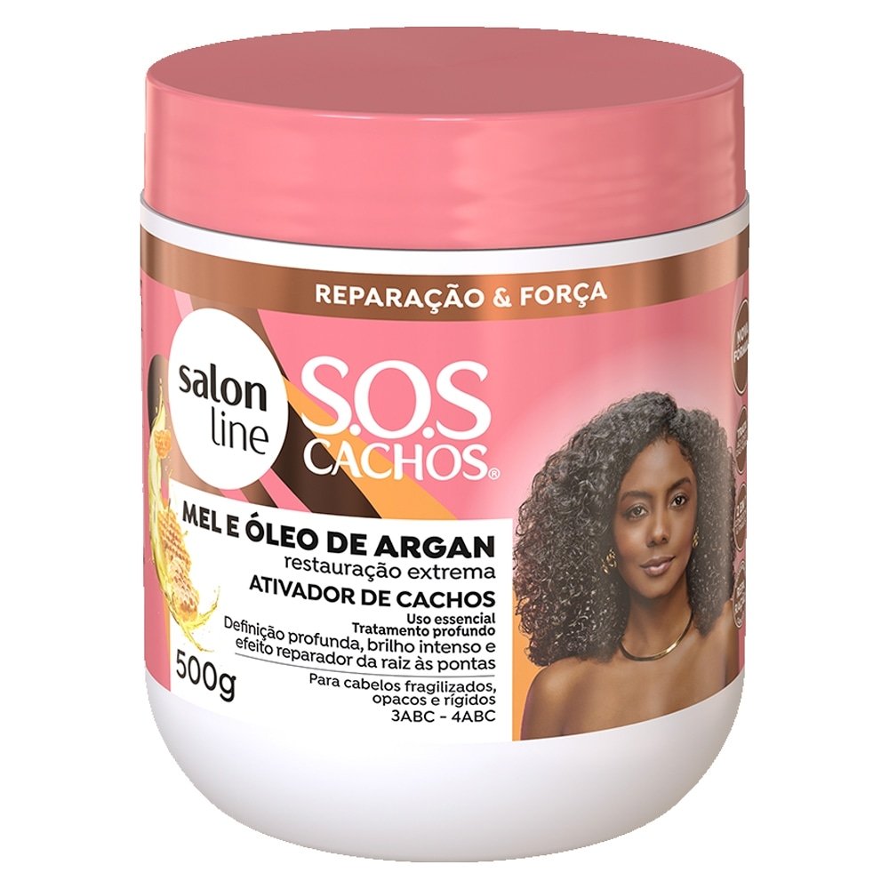 Creme Ativador De Cachos Salon Line SOS Mel Cachos Intenso 500g