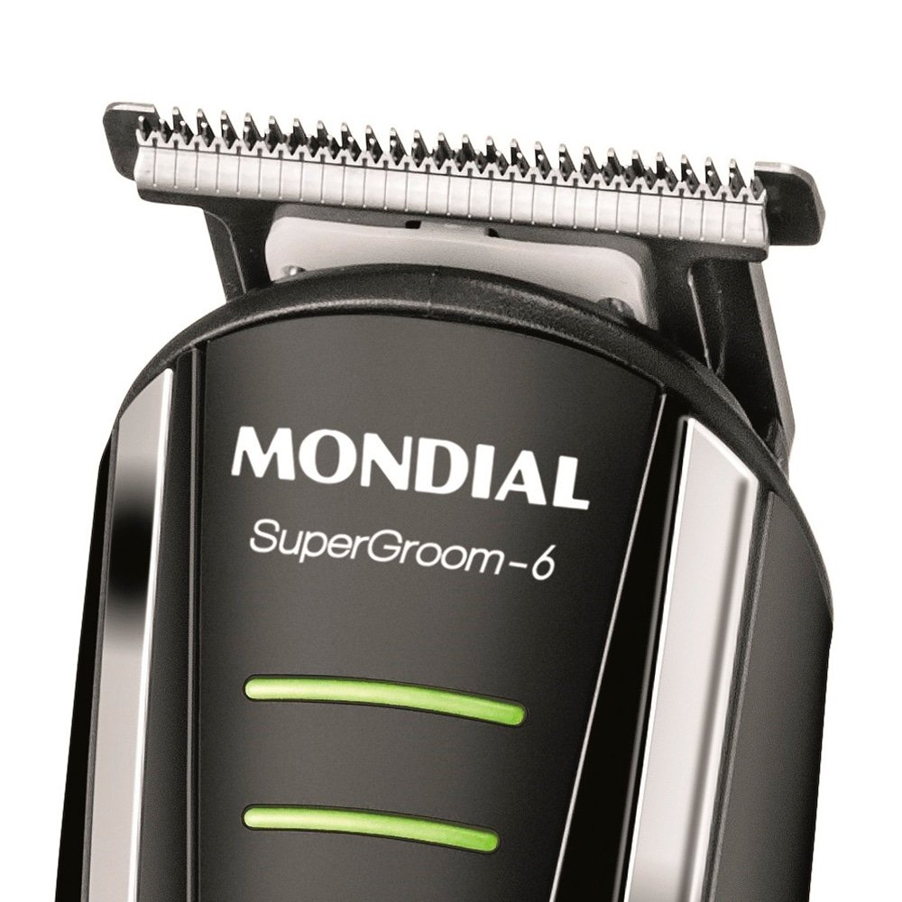 Aparador de Pelos Mondial BG04 Super Groom 6 em 1 Sem Fio, Bivolt