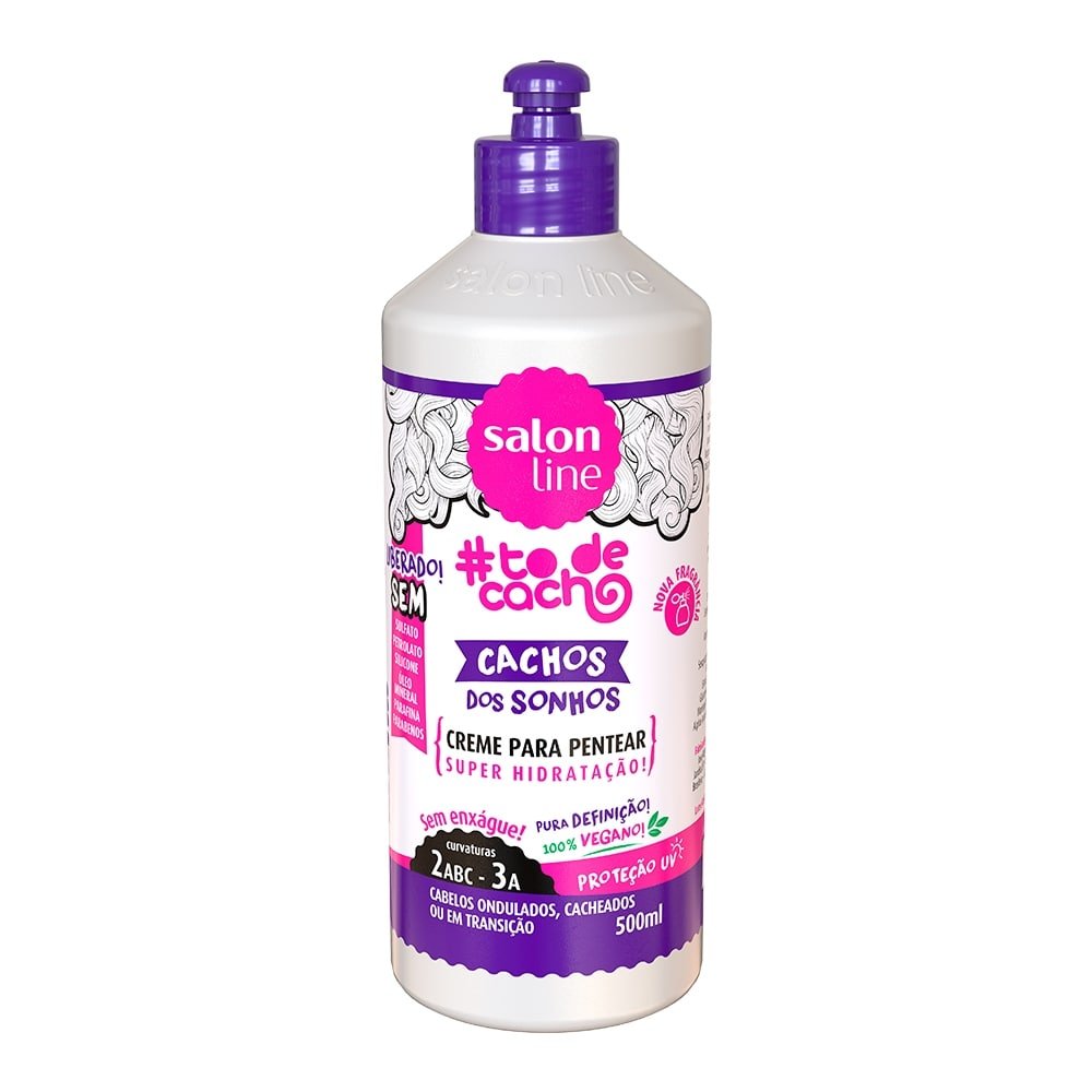 Creme Para Pentear Salon Line Cachos Dos Sonhos To De Cachos 500ml