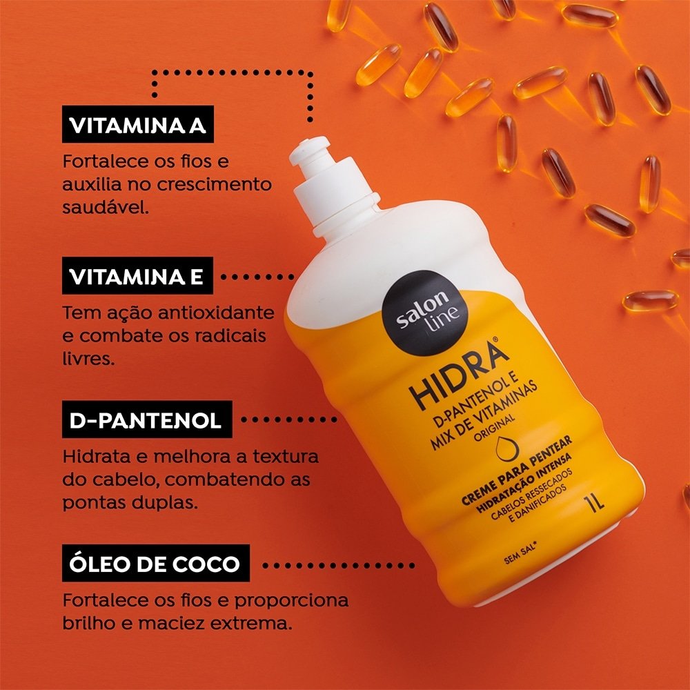 Creme para Pentear Salon Line Hidra 1 Litro