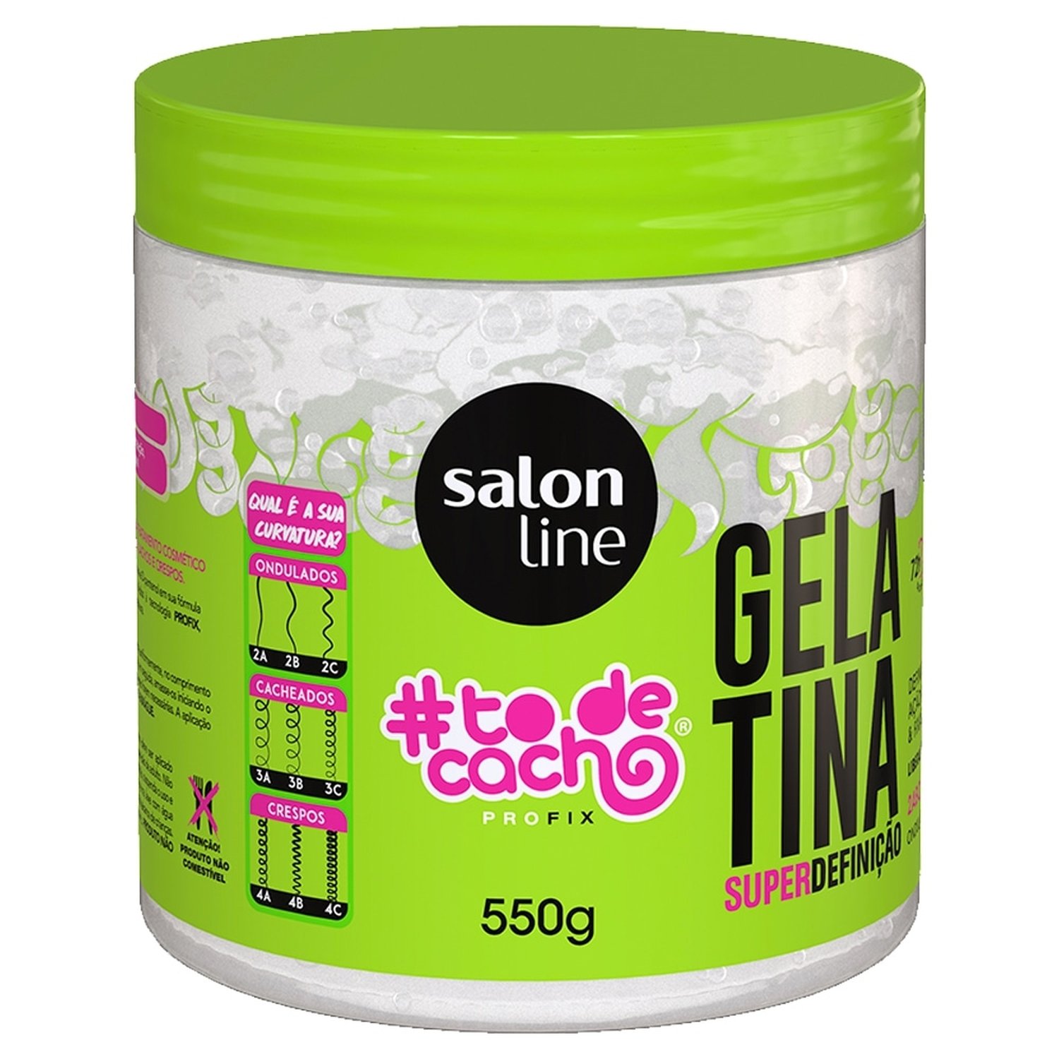 Gelatina Capilar Salon Line To de Cachos Não Sai da Minha Cabeça 550g