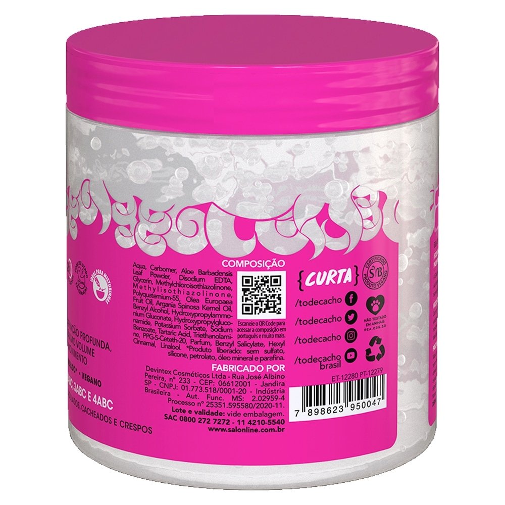 Gelatina Capilar Salon Line To de Cachos Vai Ter Volume Sim 550g