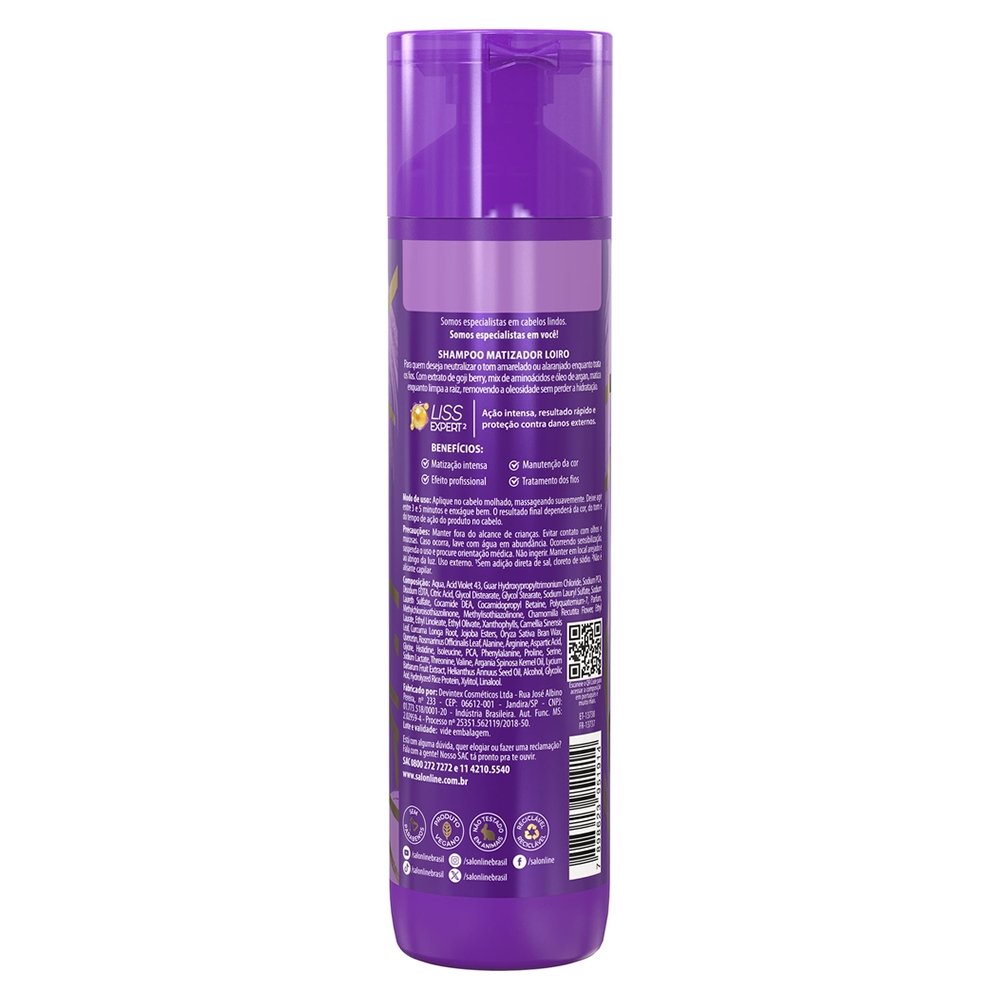 Shampoo Salon Line Meu Liso Matizador 300ml