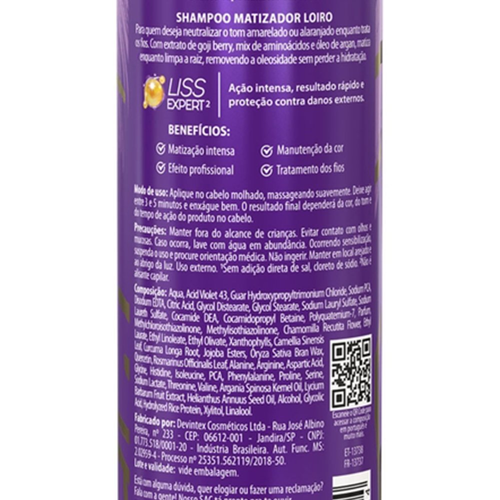 Shampoo Salon Line Meu Liso Matizador 300ml