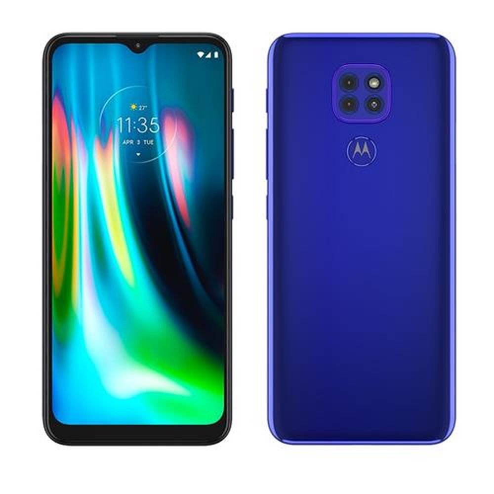 Smartphone Motorola Moto G9 Play,Azul Safira,Tela 6.5",4G+Wi-Fi,Android 10,3 Câm Traseira 48/2/2MP,Frontal 8MP,4GB RAM,64GB
