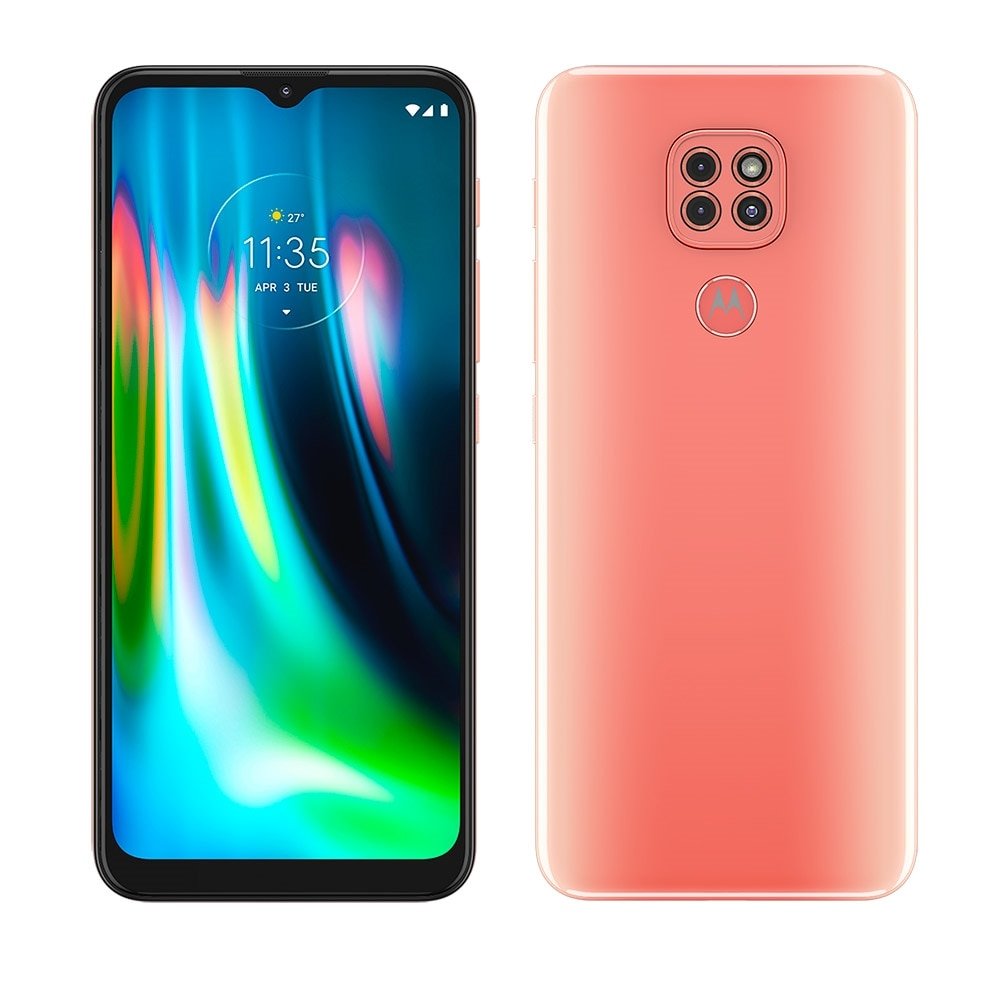 Smartphone Motorola Moto G9 Play, Rosa Quartzo,Tela 6.5",4G+Wi-Fi, Android 10,3 Câm Traseira 48/2/2MP, Frontal 8MP,4GB RAM,64GB