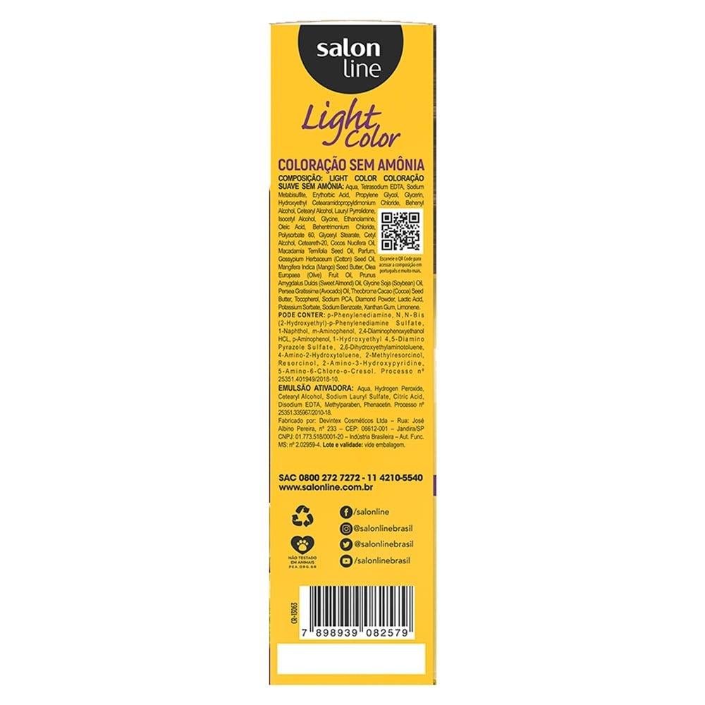 Tintura Salon Line Light Color 5.0 Castanho Claro