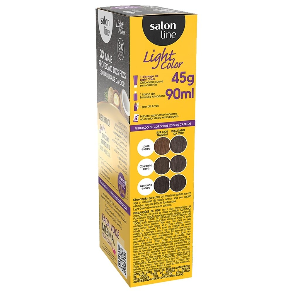 Tintura  Salon Line Light Color 3.0 Castanho Escuro
