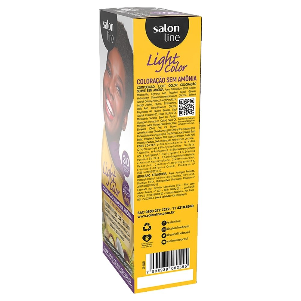 Tintura  Salon Line Light Color 3.0 Castanho Escuro