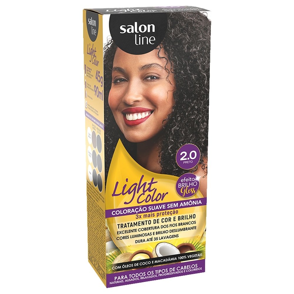 Tintura Salon Line Light Color 2.0 Preto