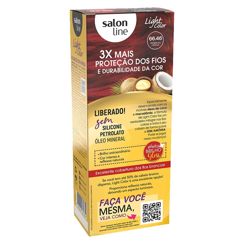 Tintura Salon Line Light Color 66.46 Vermelho Cereja