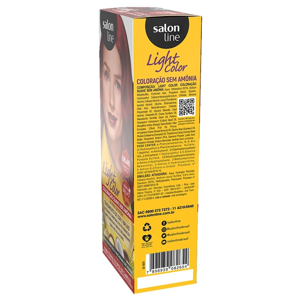 Tintura Salon Line Light Color 66.46 Vermelho Cereja
