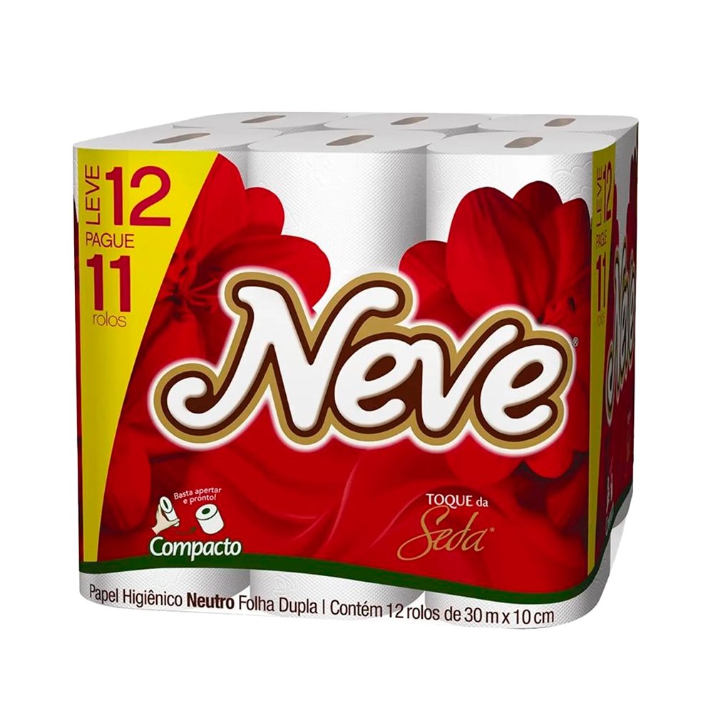 Papel Higienico Neve Dermacare 30 Metros Leve 12 Pague 11