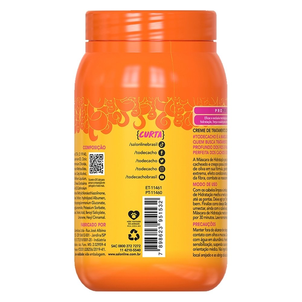 Máscara Hidratação Salon Line Nutrição Power To De Cachos 500g