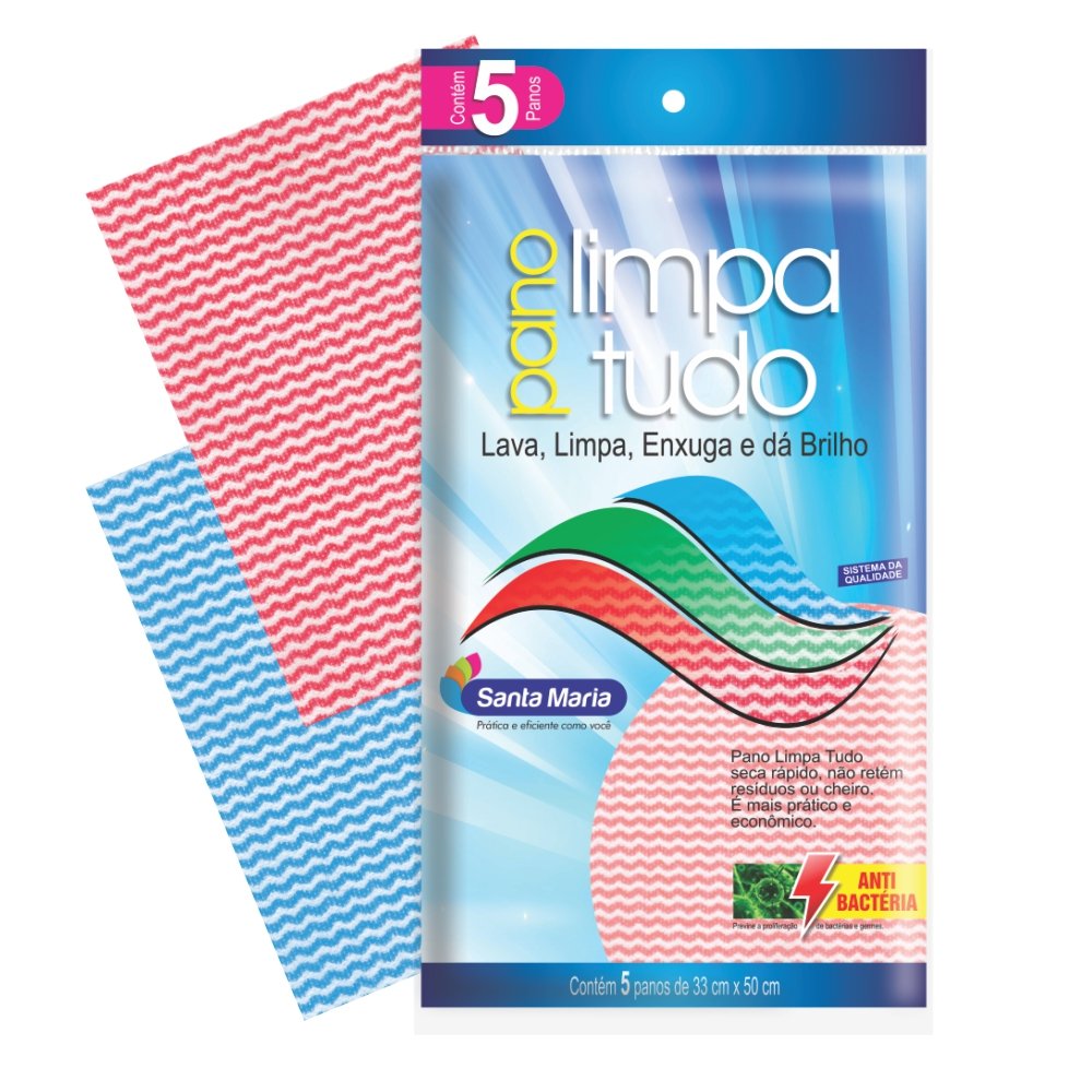 Pano Limpa Tudo com 5 unidades