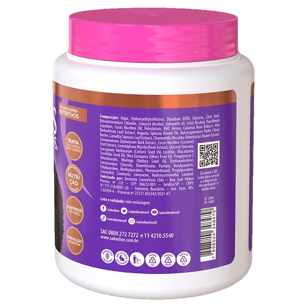 Creme de Tratamento Salon Line Cremáscara 2 em 1 S.O.S. Cachos Nutritivo 1Kg