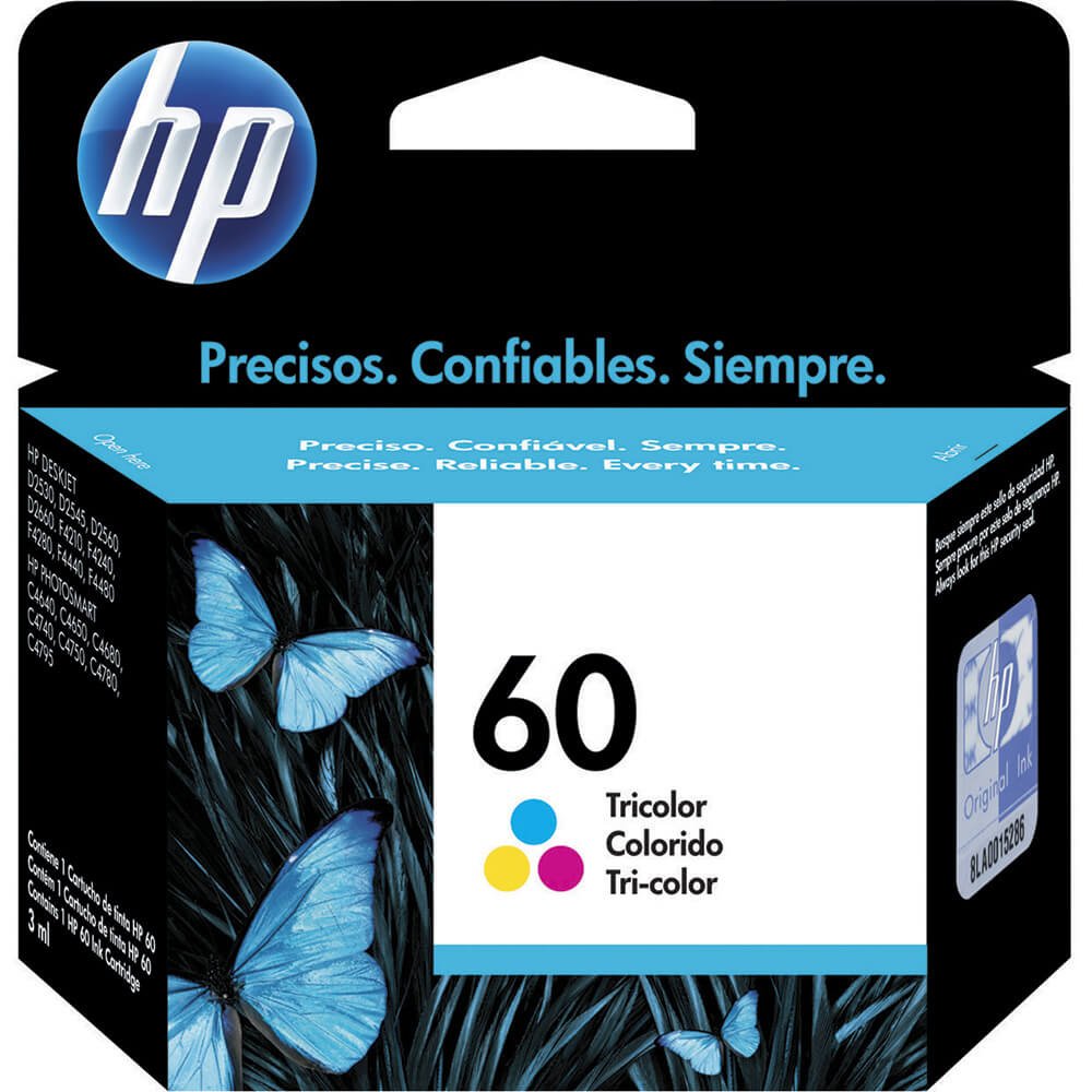 Cartucho Original HP 60 CC643WB Color para Impressoras HP Deskjet D1660, D2560