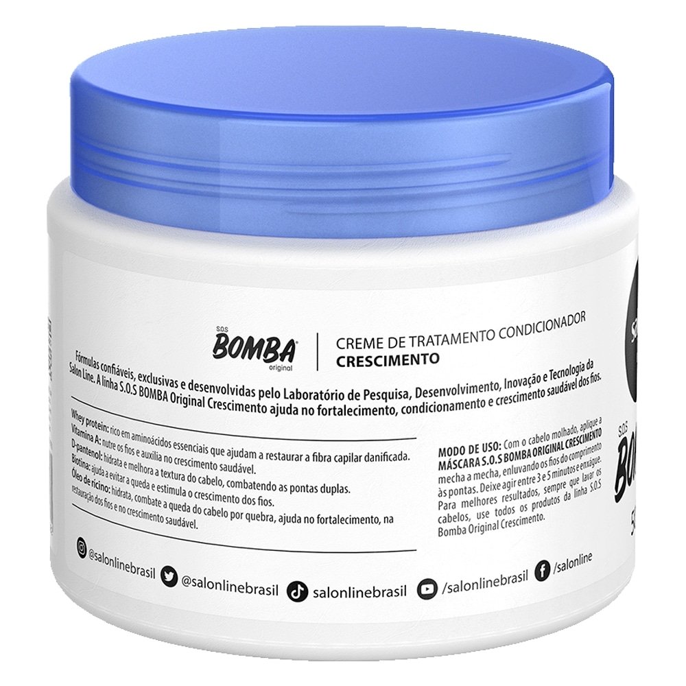 Mascara Hidratacao Salon Line SOS Bomba Vitaminas 500g