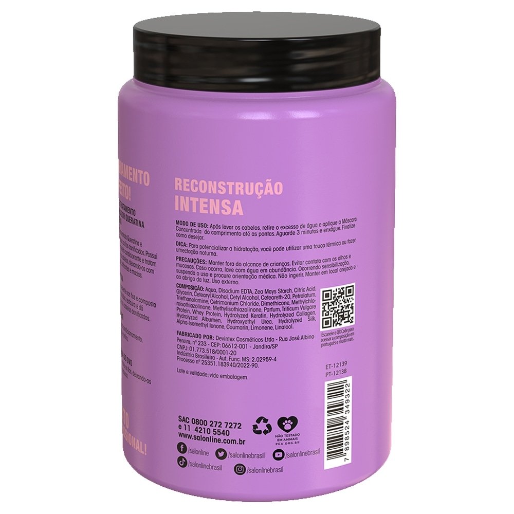 Creme Hidratação Mascara Salon Line Bio-Reconstrução Fortalecedora Nv3 Tô Podendo 1Kg