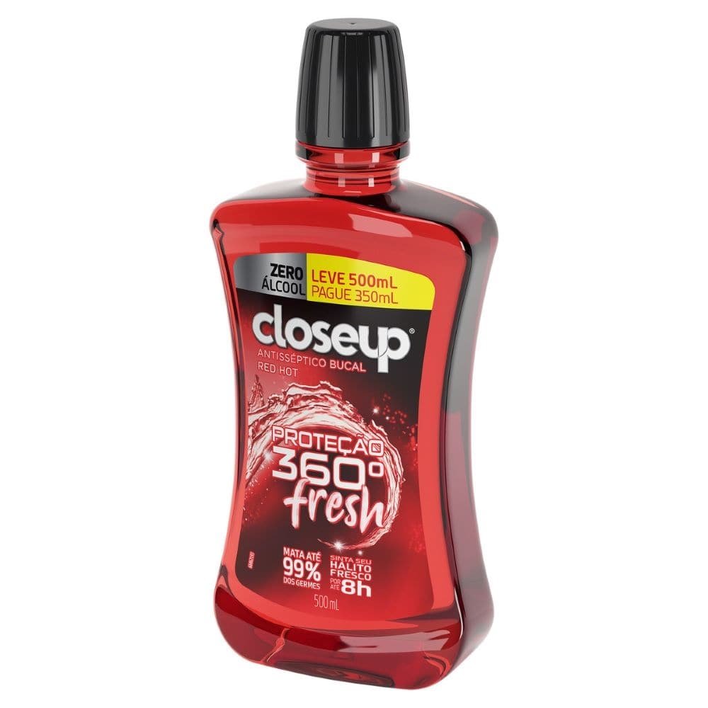 Enxaguante Bucal Close-Up Red Hot sem Álcool 500ml