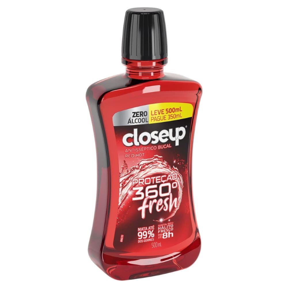 Enxaguante Bucal Close-Up Red Hot sem Álcool 500ml