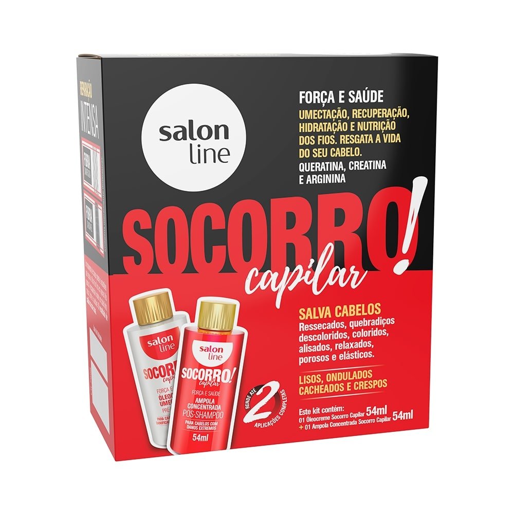 Kit Socorro Capilar Oleocreme + Ampola Salon Line 54ml