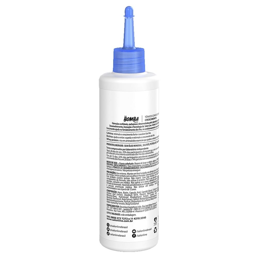 Creme para Pentear Salon Line S.O.S. Bomba Tônico Fortalecedor Crescimento Acelerado 100ml