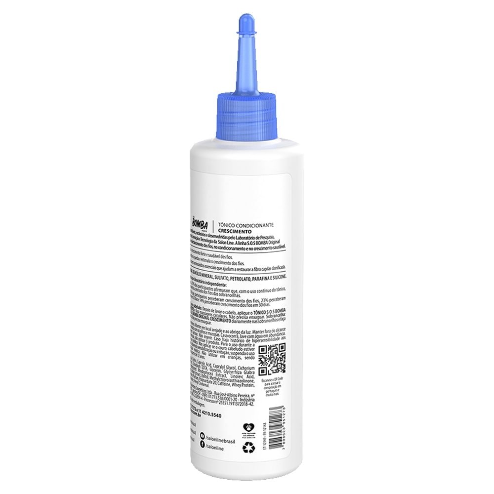 Creme para Pentear Salon Line S.O.S. Bomba Tônico Fortalecedor Crescimento Acelerado 100ml