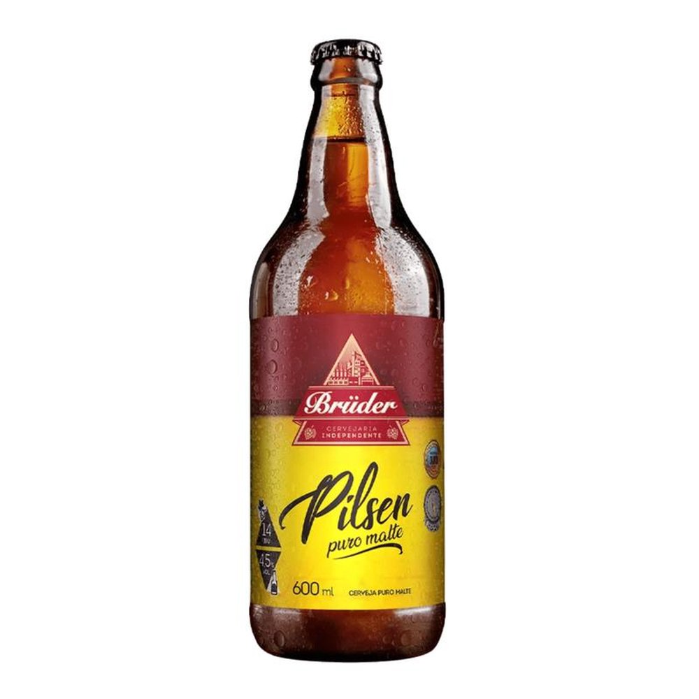 Cerveja Pilsen Bruder 600ml | Fardo Com 12