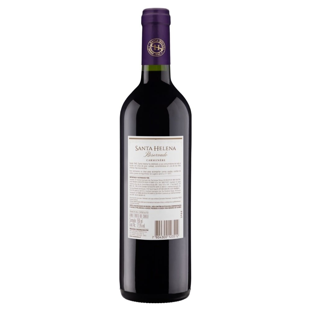 Vinho Tinto Chileno Carménère Santa Helena Reservado 750 ml