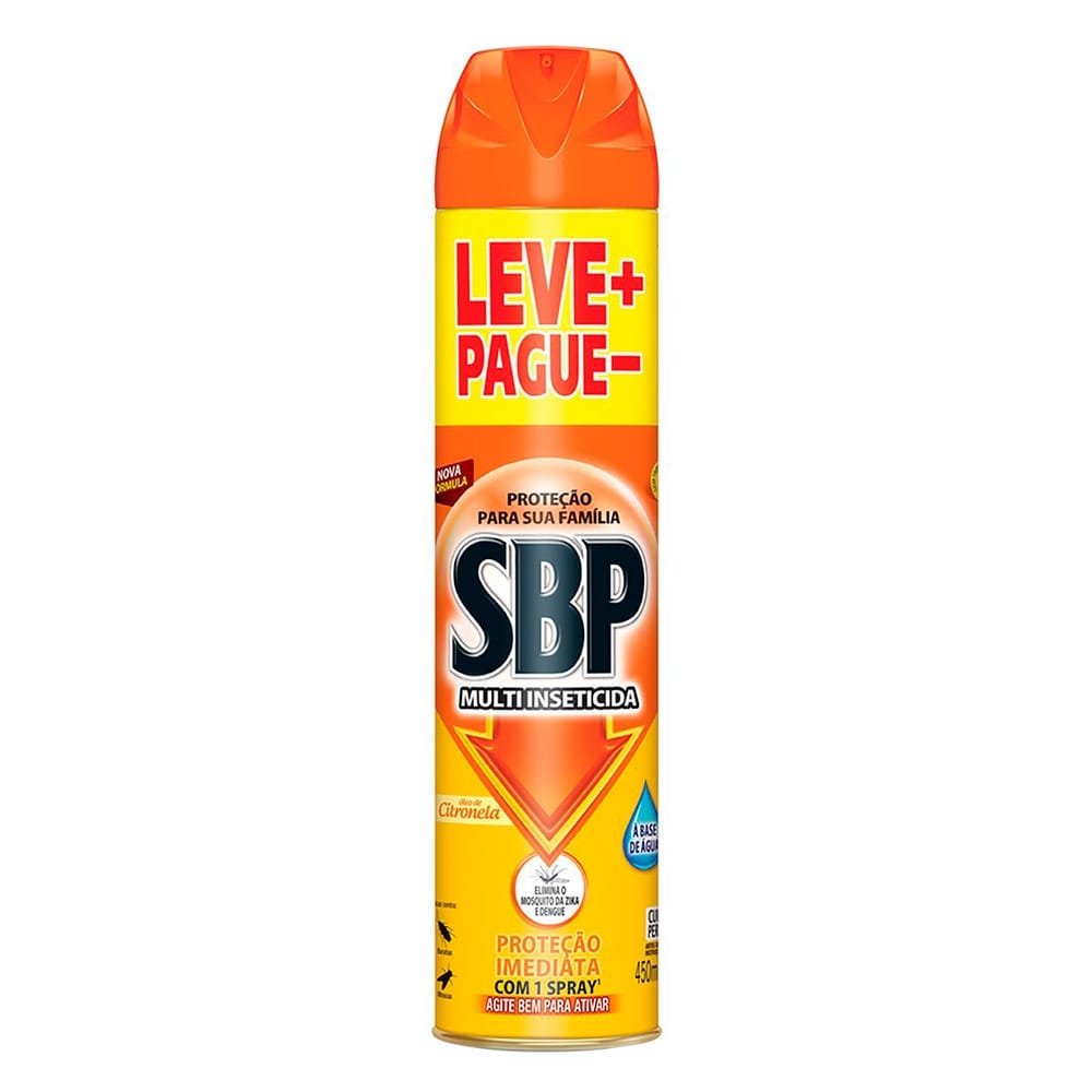 Inseticida Aerosol SBP Multi Citronela 450ml - Embalagem com 6 Unidades