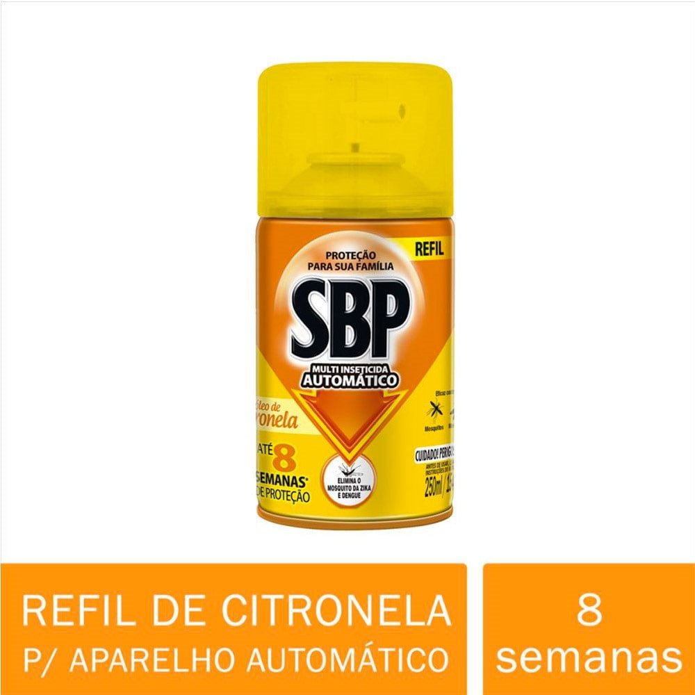 Inseticida SBP Automático Citronela Refil 250ml