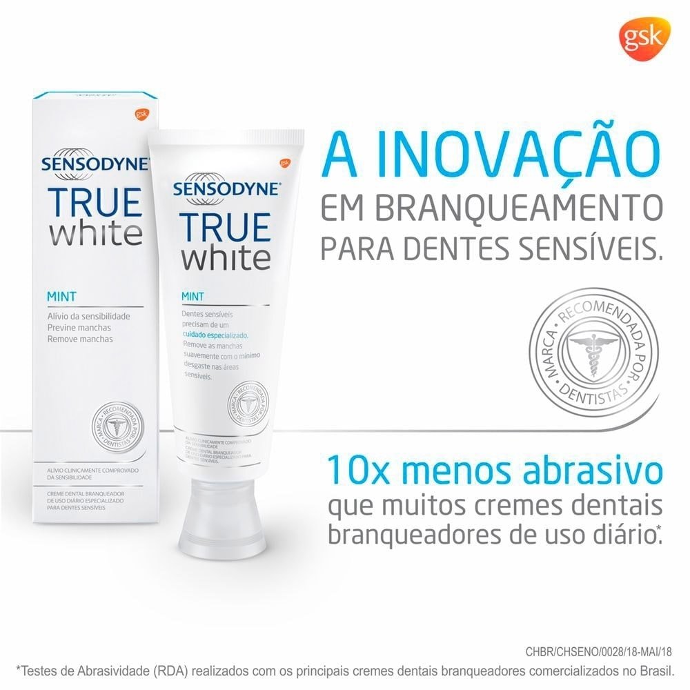 Creme Dental Sensodyne True White 100g